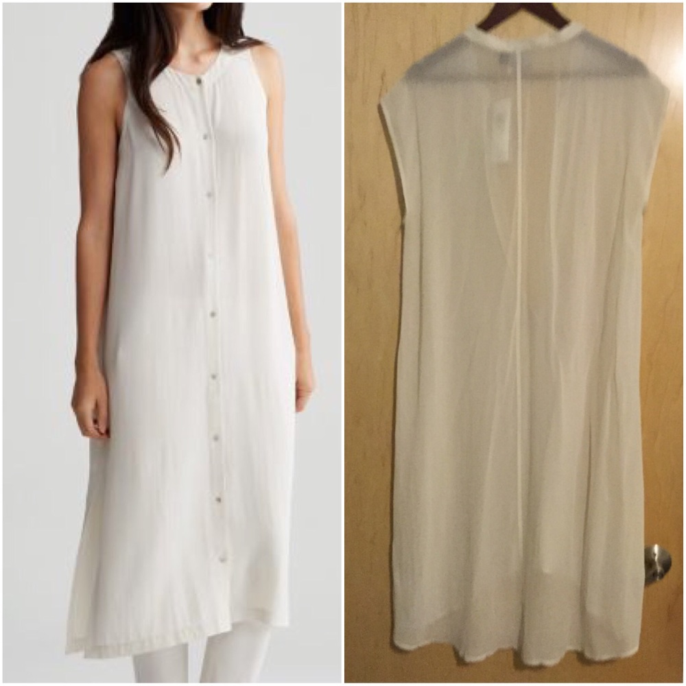 Eileen Fisher The Fisher Project Silk Shirtdress - Picture 1 of 7